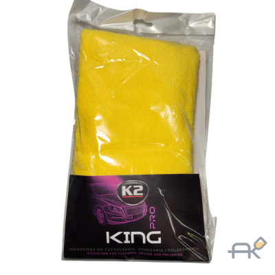 Салфетка из микрофибры KING желтая 40*60см для сушки и полировки кузова